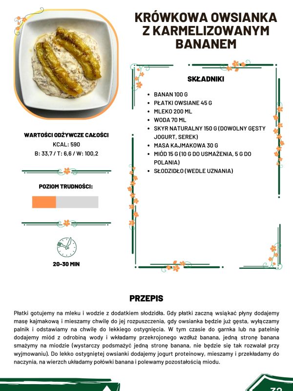 Owsianka z karmelizowanym bananem