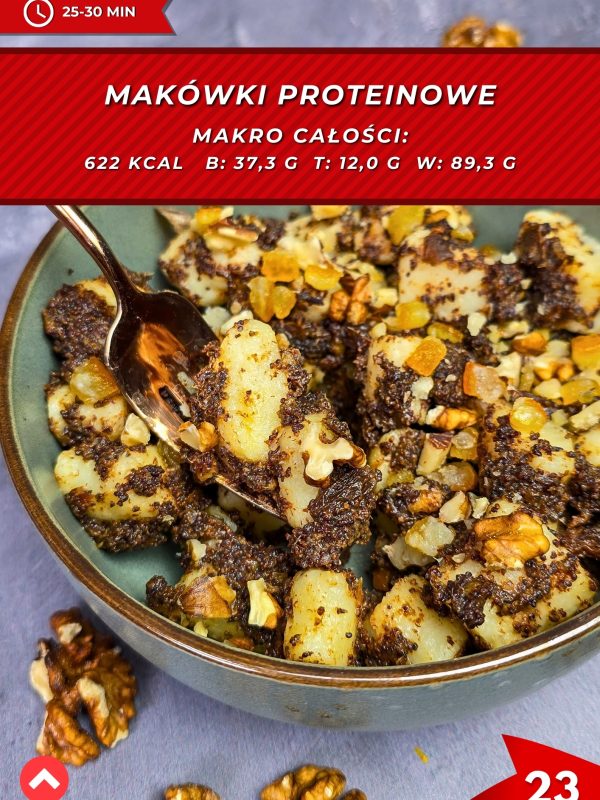 Makówki w zdrowszej, wysokobiałkowej wersji, idealne jako świąteczny deser.