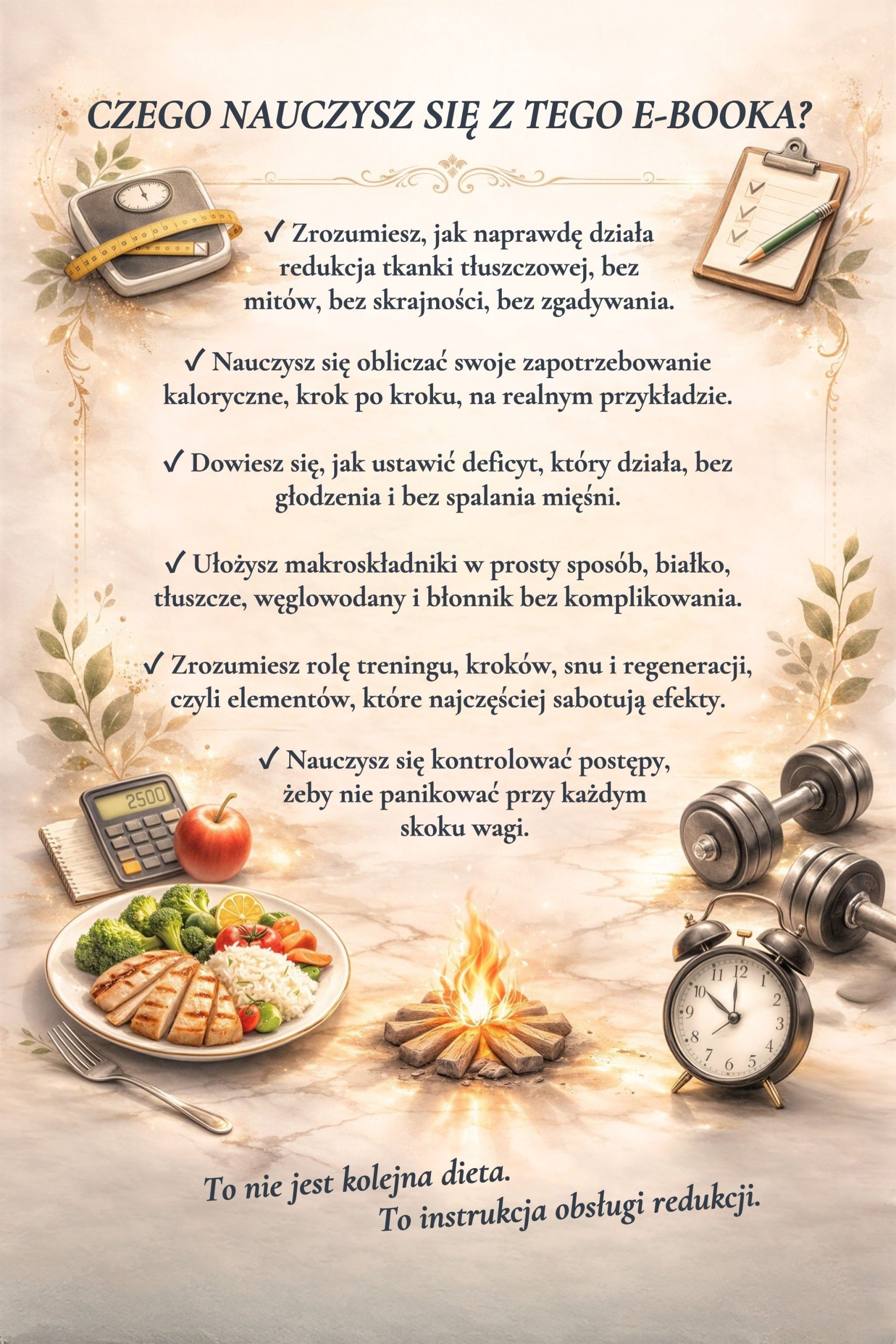 Czego nauczysz się z e-booka o redukcji – dieta, kalorie i makroskładniki